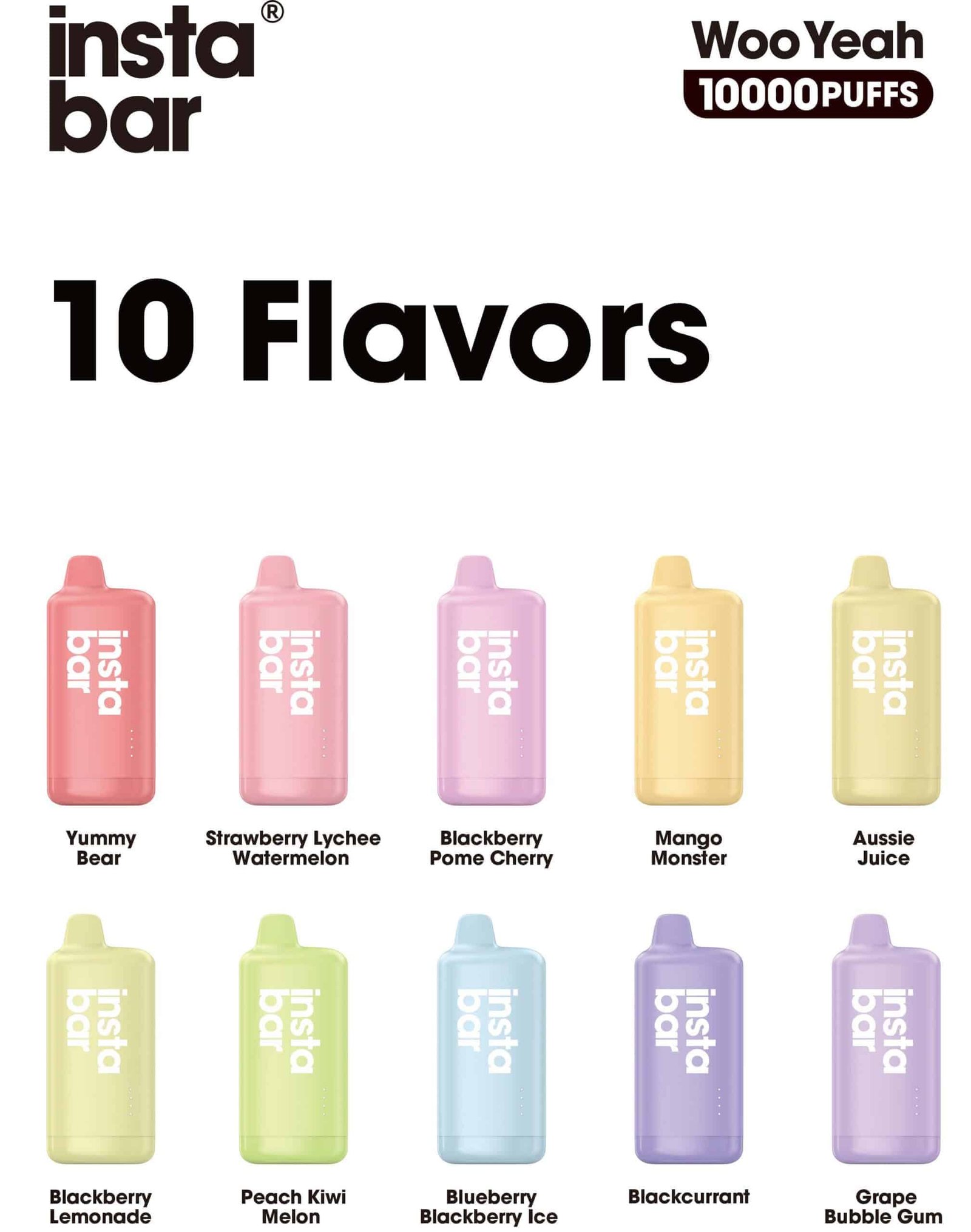 INSTA BAR WOO YEAH 10K Blackberry Lemonade 3 insta bar woo yeah 10000 disposable vape