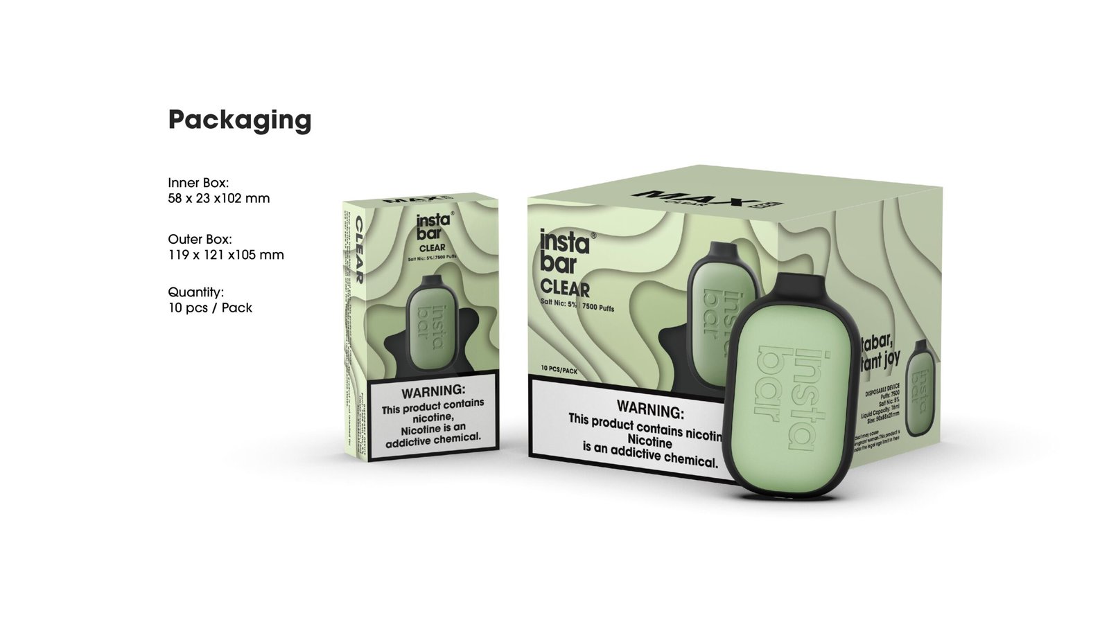 insta bar 7500 puffs vape