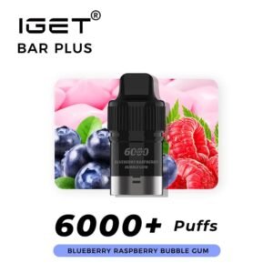 IGET BAR PLUS POD 6k blueberry raspberry bubble gum