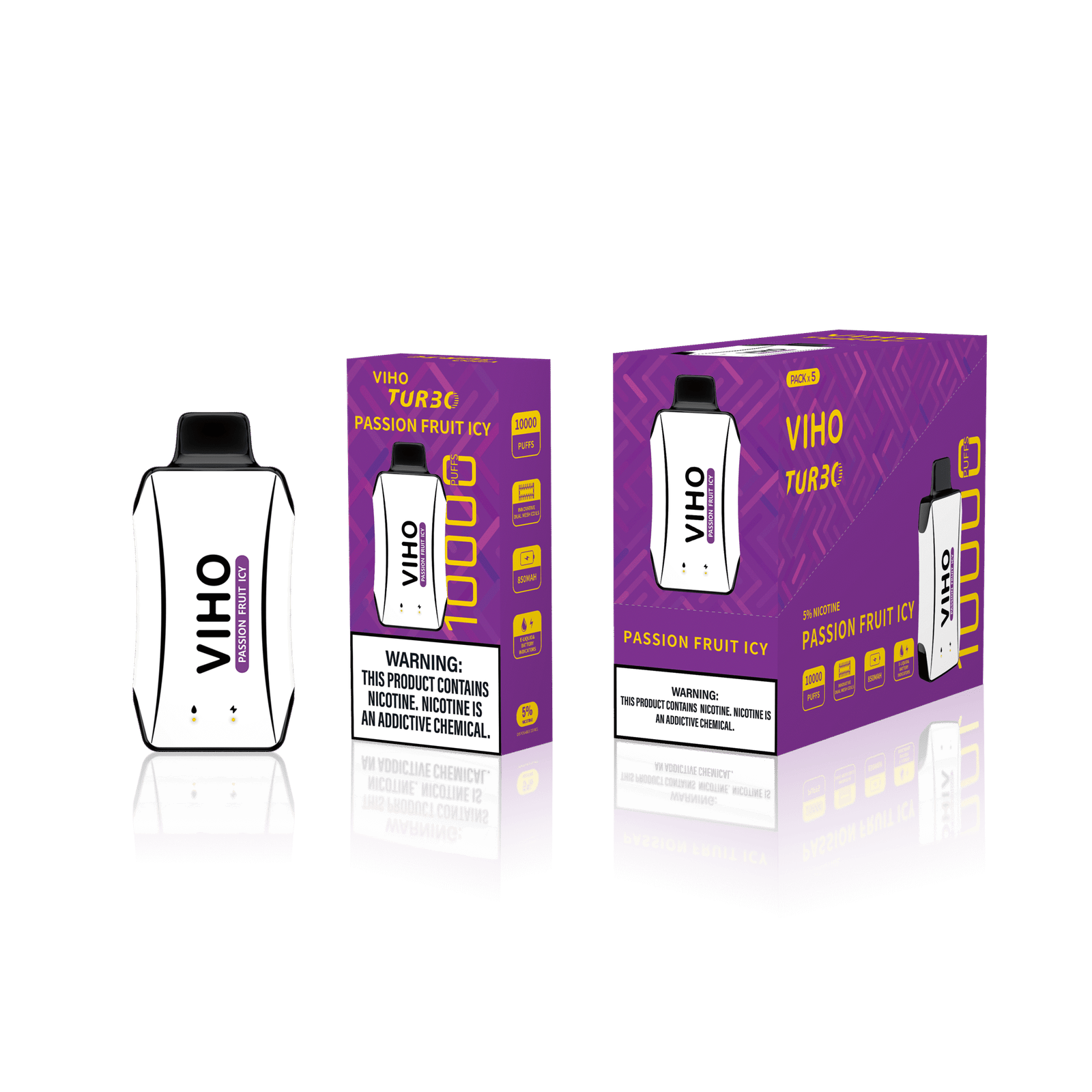 Passion Fruit lcy Viho Turbo Vape 10K Puff 1 Passion Fruit lcy Viho Turbo Vape 10K Puff