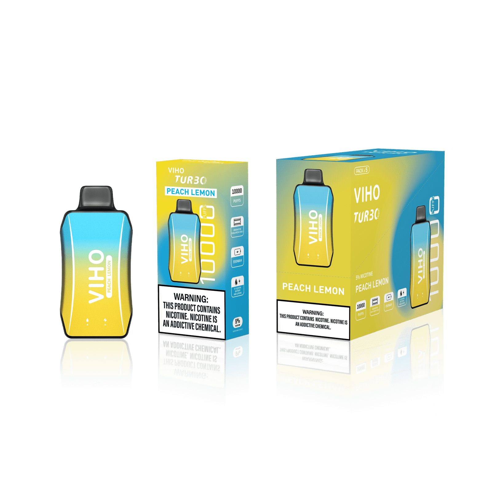 Peach Lemon Viho Turbo Vape 10000 Puff 1 Peach Lemon Viho Turbo Vape 10000 Puff