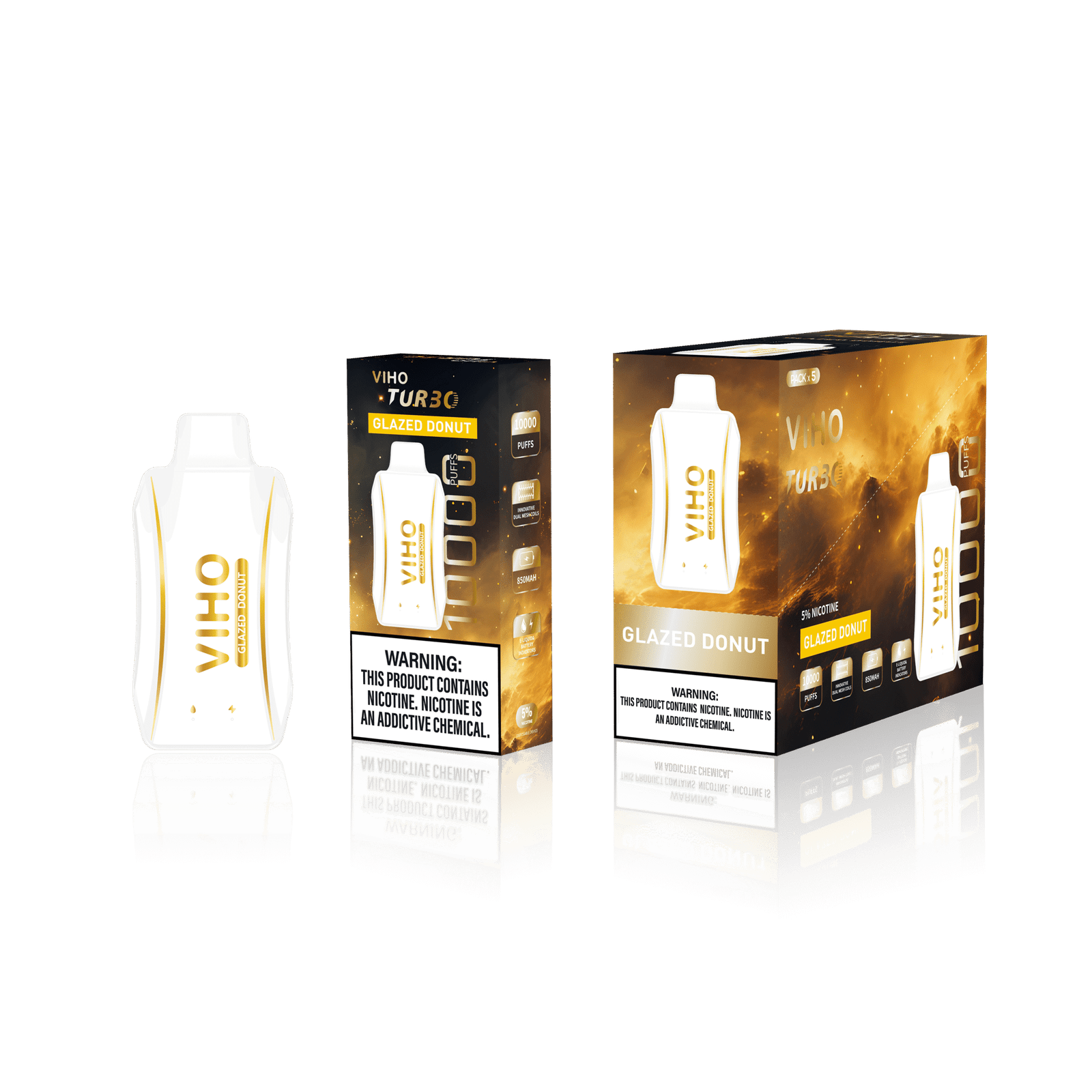 Glazed Donut Viho Turbo Vape 10K Puff 1 Glazed Donut Viho Turbo Vape 10K Puff