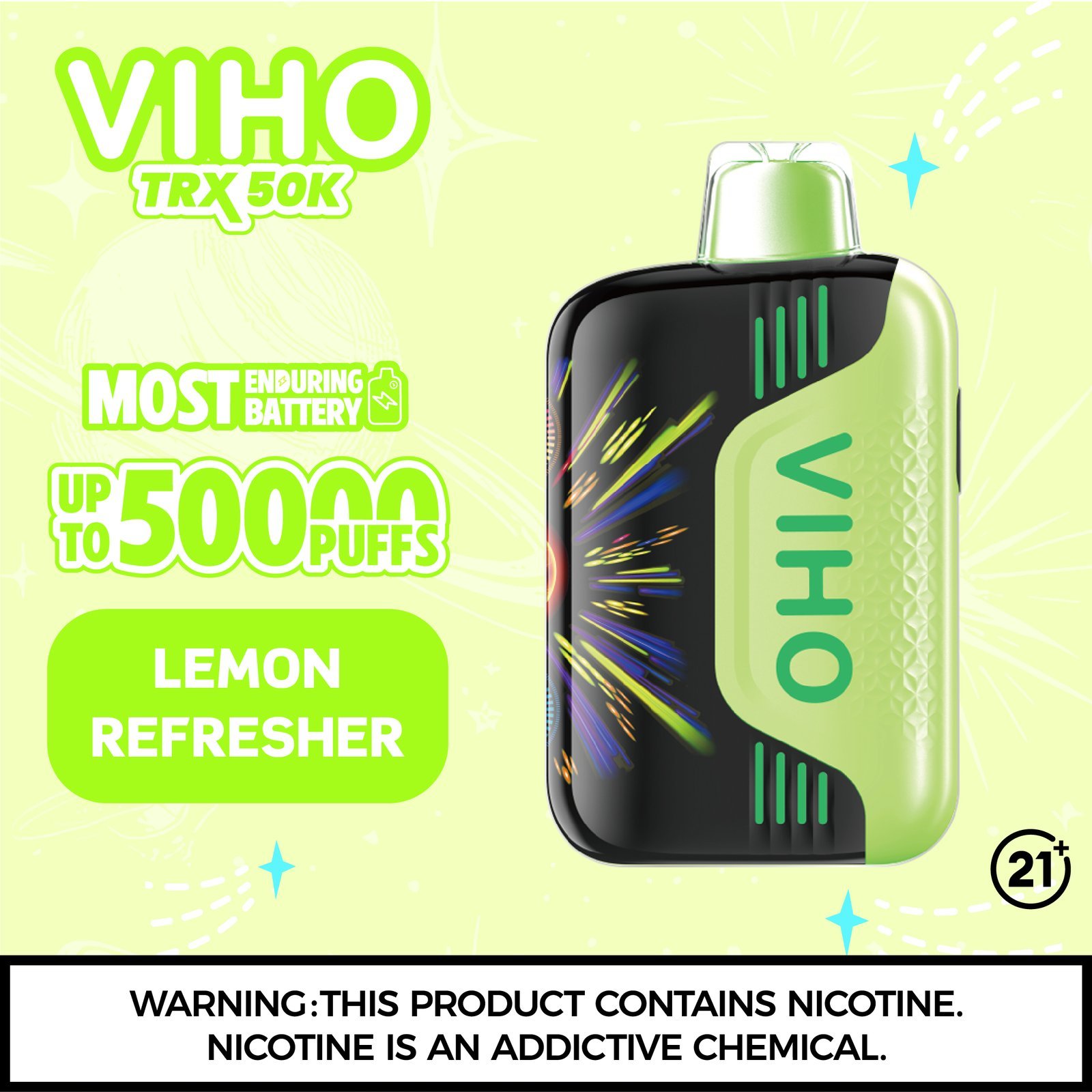Lemon Refresher Viho TRX Vape 50K Puffs 1 Lemon Refresher Viho TRX Vape 50K Puffs