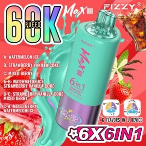Fizzy Max III 6IN1 60K Puffs Strawberry Vanilla Coke