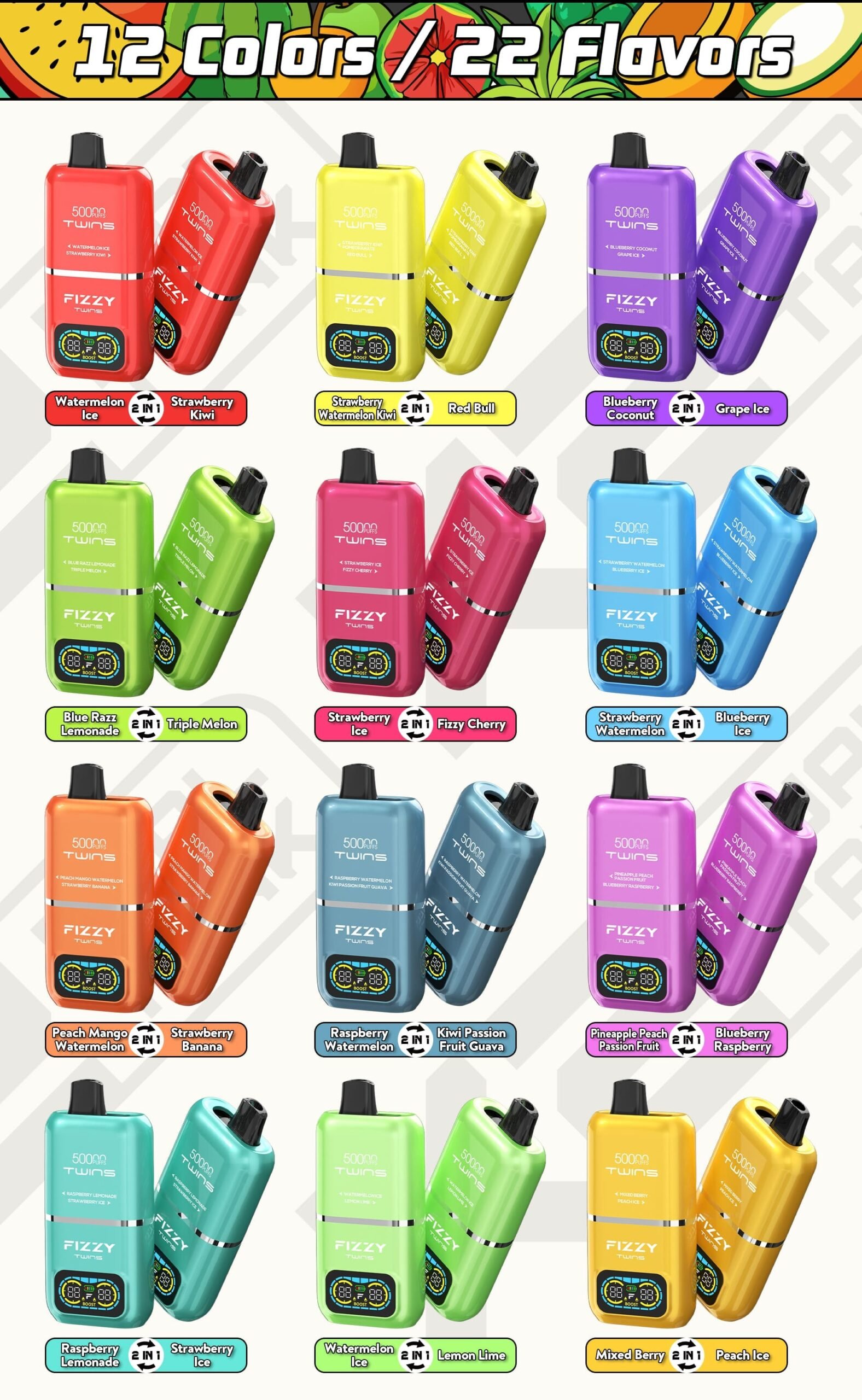 fizzy twins dual flavor 50000